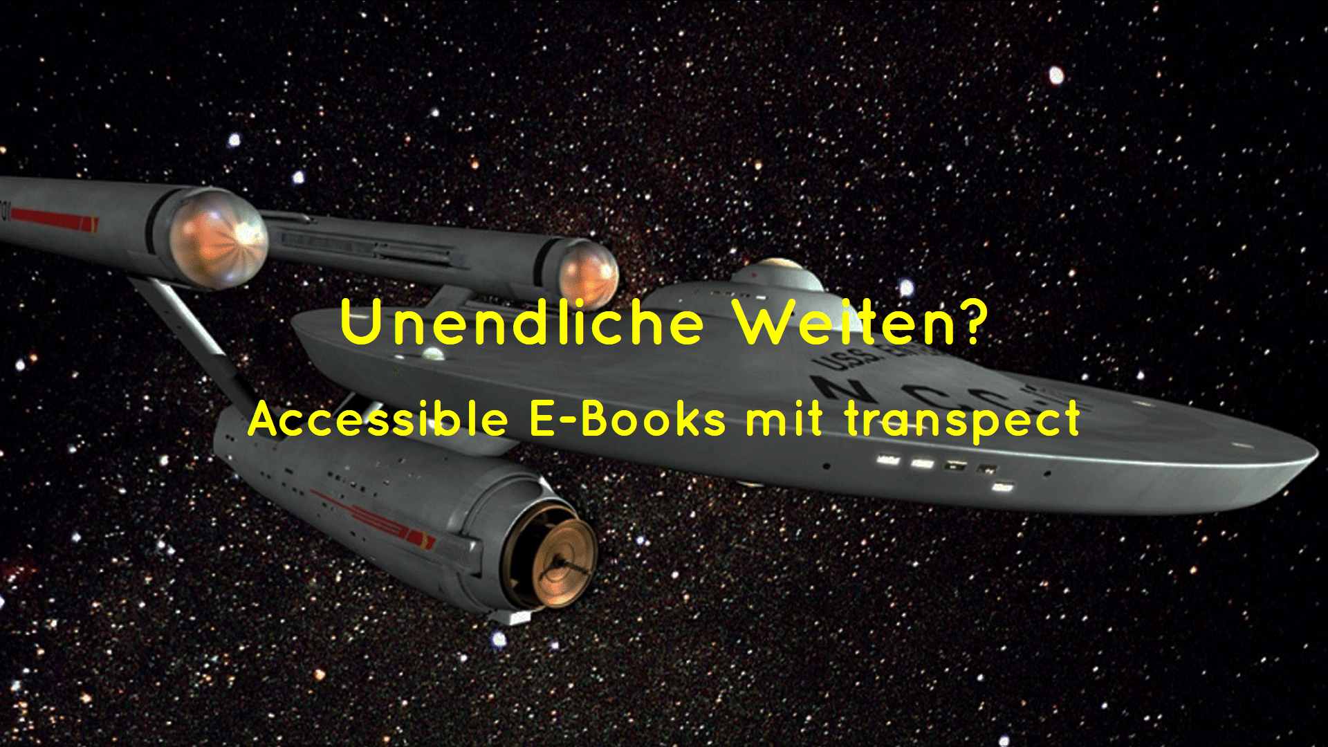 Titelbild mit Raumschiff Enterprise