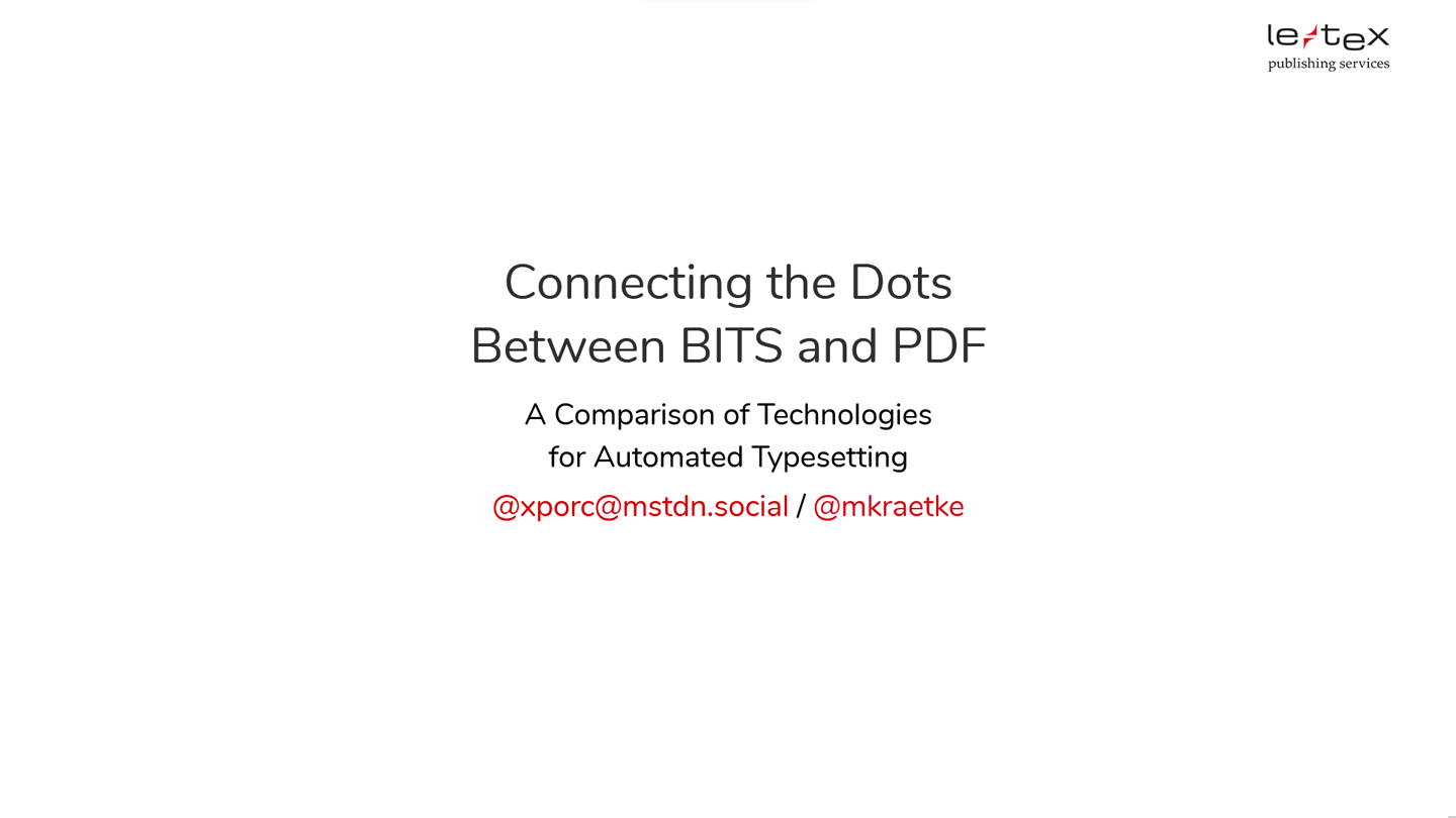 Connecting the dots between BITS and PDF